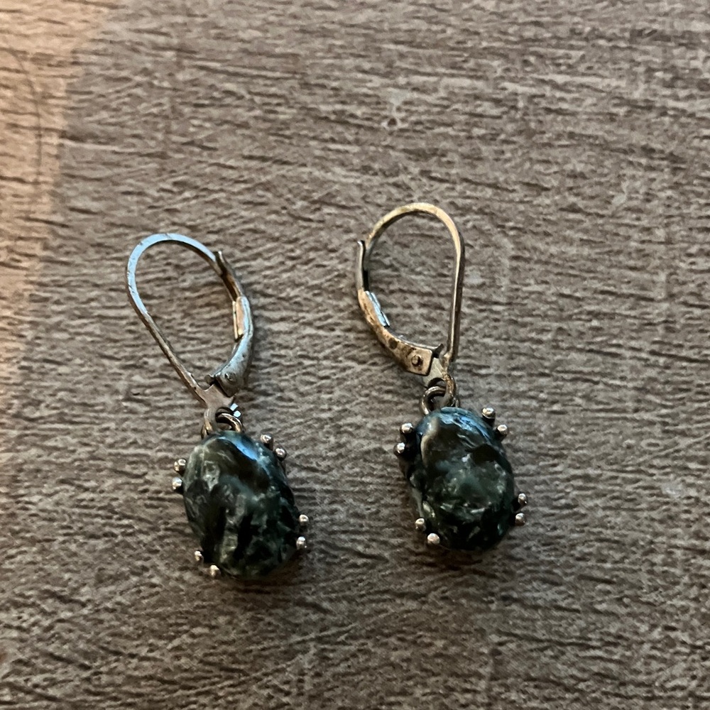3/$6 Elegant Silver and Green Earrings